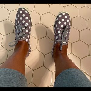 KEDS GREY/WHITE POKER DOT 9 1/2